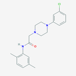 molecular formula C20H24ClN3O B5224796 2-[4-(3-chlorophenyl)-1-piperazinyl]-N-(2,5-dimethylphenyl)acetamide 