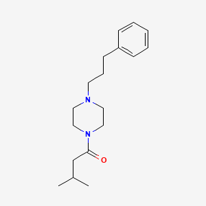 molecular formula C18H28N2O B5224819 1-(3-methylbutanoyl)-4-(3-phenylpropyl)piperazine 