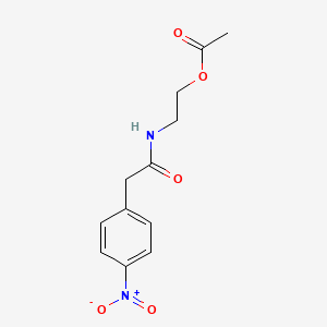 molecular formula C12H14N2O5 B5224871 2-{[2-(4-nitrophenyl)acetyl]amino}ethyl acetate 