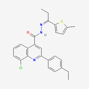 molecular formula C26H24ClN3OS B5224875 8-chloro-2-(4-ethylphenyl)-N'-[1-(5-methyl-2-thienyl)propylidene]-4-quinolinecarbohydrazide 