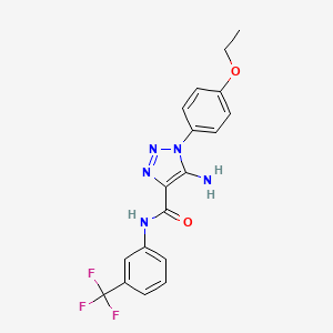 5-amino-1-(4-ethoxyphenyl)-N-[3-(trifluoromethyl)phenyl]-1H-1,2,3-triazole-4-carboxamide