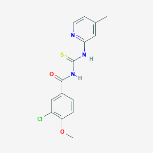 molecular formula C15H14ClN3O2S B5224901 3-chloro-4-methoxy-N-{[(4-methyl-2-pyridinyl)amino]carbonothioyl}benzamide 