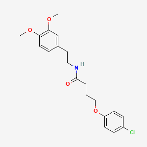molecular formula C20H24ClNO4 B5224913 4-(4-chlorophenoxy)-N-[2-(3,4-dimethoxyphenyl)ethyl]butanamide 