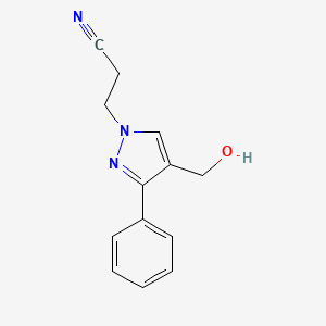 molecular formula C13H13N3O B5224921 3-[4-(hydroxymethyl)-3-phenyl-1H-pyrazol-1-yl]propanenitrile 