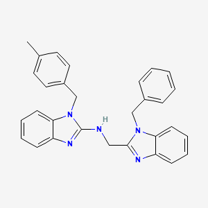 molecular formula C30H27N5 B5224935 N-[(1-benzyl-1H-benzimidazol-2-yl)methyl]-1-(4-methylbenzyl)-1H-benzimidazol-2-amine 