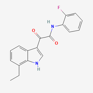 molecular formula C18H15FN2O2 B5224987 2-(7-ethyl-1H-indol-3-yl)-N-(2-fluorophenyl)-2-oxoacetamide 