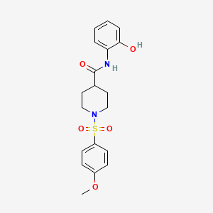 molecular formula C19H22N2O5S B5225002 N-(2-hydroxyphenyl)-1-[(4-methoxyphenyl)sulfonyl]-4-piperidinecarboxamide 