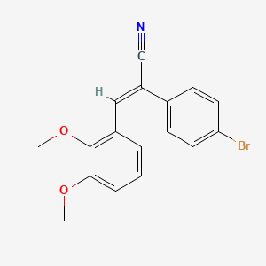 molecular formula C17H14BrNO2 B5225008 2-(4-bromophenyl)-3-(2,3-dimethoxyphenyl)acrylonitrile 