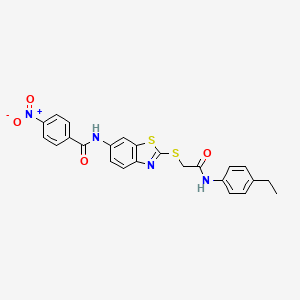 N-[2-({2-[(4-ethylphenyl)amino]-2-oxoethyl}thio)-1,3-benzothiazol-6-yl]-4-nitrobenzamide