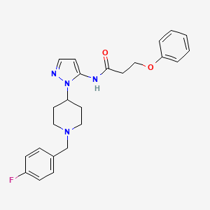 N-{1-[1-(4-fluorobenzyl)-4-piperidinyl]-1H-pyrazol-5-yl}-3-phenoxypropanamide