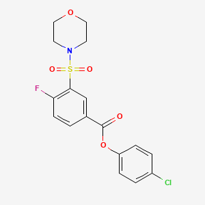 4-chlorophenyl 4-fluoro-3-(4-morpholinylsulfonyl)benzoate