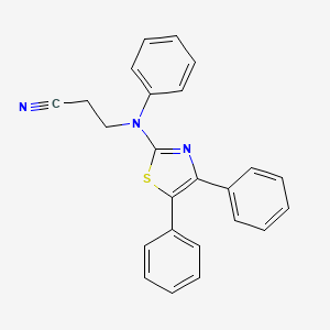 molecular formula C24H19N3S B5225118 3-[(4,5-diphenyl-1,3-thiazol-2-yl)(phenyl)amino]propanenitrile 