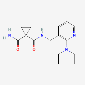 molecular formula C15H22N4O2 B5225138 N~1~-{[2-(diethylamino)-3-pyridinyl]methyl}-1,1-cyclopropanedicarboxamide 