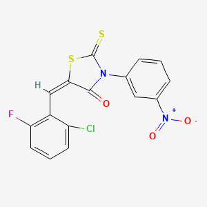 5-(2-chloro-6-fluorobenzylidene)-3-(3-nitrophenyl)-2-thioxo-1,3-thiazolidin-4-one