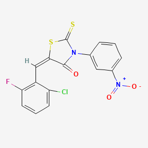 molecular formula C16H8ClFN2O3S2 B5225156 5-(2-chloro-6-fluorobenzylidene)-3-(3-nitrophenyl)-2-thioxo-1,3-thiazolidin-4-one 