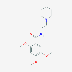 2,4,5-trimethoxy-N-[2-(1-piperidinyl)ethyl]benzamide