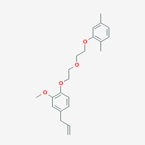 molecular formula C22H28O4 B5225182 4-allyl-1-{2-[2-(2,5-dimethylphenoxy)ethoxy]ethoxy}-2-methoxybenzene 