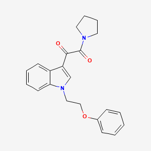 2-oxo-1-[1-(2-phenoxyethyl)-1H-indol-3-yl]-2-(1-pyrrolidinyl)ethanone
