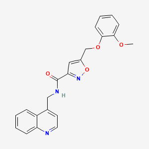 5-[(2-methoxyphenoxy)methyl]-N-(4-quinolinylmethyl)-3-isoxazolecarboxamide