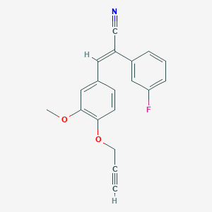 molecular formula C19H14FNO2 B5225263 2-(3-fluorophenyl)-3-[3-methoxy-4-(2-propyn-1-yloxy)phenyl]acrylonitrile 