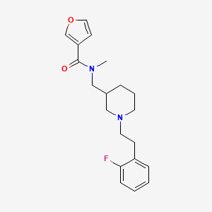 molecular formula C20H25FN2O2 B5225268 N-({1-[2-(2-fluorophenyl)ethyl]-3-piperidinyl}methyl)-N-methyl-3-furamide 