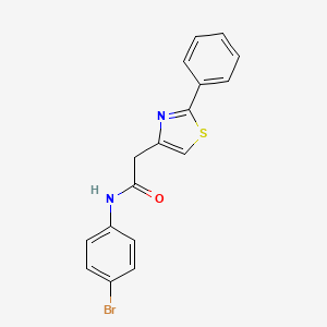 molecular formula C17H13BrN2OS B5225276 N-(4-bromophenyl)-2-(2-phenyl-1,3-thiazol-4-yl)acetamide 