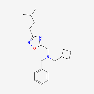 N-benzyl-1-cyclobutyl-N-{[3-(3-methylbutyl)-1,2,4-oxadiazol-5-yl]methyl}methanamine