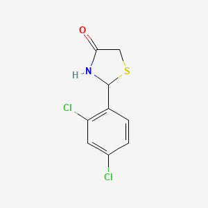 molecular formula C9H7Cl2NOS B5225298 2-(2,4-dichlorophenyl)-1,3-thiazolidin-4-one 