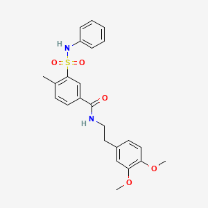 3-(anilinosulfonyl)-N-[2-(3,4-dimethoxyphenyl)ethyl]-4-methylbenzamide