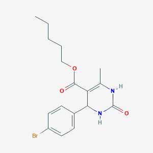 molecular formula C17H21BrN2O3 B5225322 pentyl 4-(4-bromophenyl)-6-methyl-2-oxo-1,2,3,4-tetrahydro-5-pyrimidinecarboxylate 
