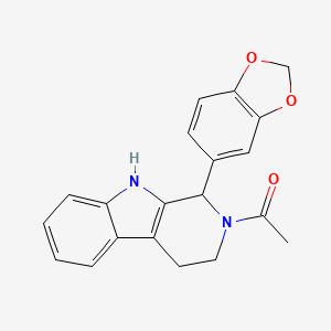 molecular formula C20H18N2O3 B5225326 2-acetyl-1-(1,3-benzodioxol-5-yl)-2,3,4,9-tetrahydro-1H-beta-carboline 