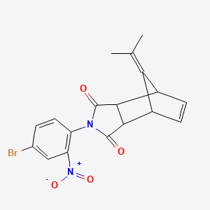 molecular formula C18H15BrN2O4 B5225354 4-(4-bromo-2-nitrophenyl)-10-(1-methylethylidene)-4-azatricyclo[5.2.1.0~2,6~]dec-8-ene-3,5-dione 