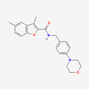 3,5-dimethyl-N-[4-(4-morpholinyl)benzyl]-1-benzofuran-2-carboxamide