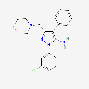 molecular formula C21H23ClN4O B5225372 1-(3-chloro-4-methylphenyl)-3-(4-morpholinylmethyl)-4-phenyl-1H-pyrazol-5-amine 