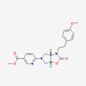 methyl 6-{(3aS*,6aR*)-3-[2-(4-methoxyphenyl)ethyl]-2-oxohexahydro-5H-pyrrolo[3,4-d][1,3]oxazol-5-yl}nicotinate