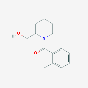 molecular formula C14H19NO2 B5225420 [1-(2-methylbenzoyl)-2-piperidinyl]methanol 