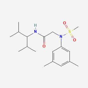 molecular formula C18H30N2O3S B5225433 N~2~-(3,5-dimethylphenyl)-N~1~-(1-isopropyl-2-methylpropyl)-N~2~-(methylsulfonyl)glycinamide 