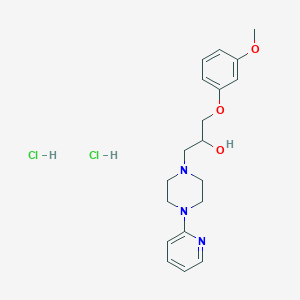 molecular formula C19H27Cl2N3O3 B5225434 1-(3-methoxyphenoxy)-3-[4-(2-pyridinyl)-1-piperazinyl]-2-propanol dihydrochloride 