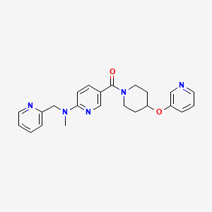 molecular formula C23H25N5O2 B5225457 N-methyl-N-(2-pyridinylmethyl)-5-{[4-(3-pyridinyloxy)-1-piperidinyl]carbonyl}-2-pyridinamine 