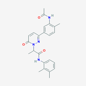 molecular formula C24H26N4O3 B5225459 2-[3-[3-(acetylamino)-4-methylphenyl]-6-oxo-1(6H)-pyridazinyl]-N-(2,3-dimethylphenyl)propanamide 