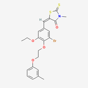 5-{3-bromo-5-ethoxy-4-[2-(3-methylphenoxy)ethoxy]benzylidene}-3-methyl-2-thioxo-1,3-thiazolidin-4-one