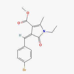 methyl 4-(4-bromobenzylidene)-1-ethyl-2-methyl-5-oxo-4,5-dihydro-1H-pyrrole-3-carboxylate