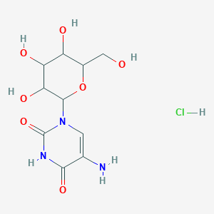 molecular formula C10H16ClN3O7 B5225498 5-amino-1-[3,4,5-trihydroxy-6-(hydroxymethyl)tetrahydro-2H-pyran-2-yl]-2,4(1H,3H)-pyrimidinedione hydrochloride 