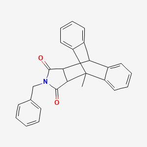 molecular formula C26H21NO2 B5225511 17-benzyl-1-methyl-17-azapentacyclo[6.6.5.0~2,7~.0~9,14~.0~15,19~]nonadeca-2,4,6,9,11,13-hexaene-16,18-dione 