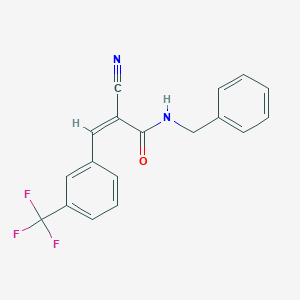 N-benzyl-2-cyano-3-[3-(trifluoromethyl)phenyl]acrylamide