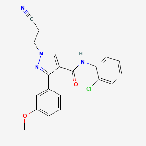 N-(2-chlorophenyl)-1-(2-cyanoethyl)-3-(3-methoxyphenyl)-1H-pyrazole-4-carboxamide