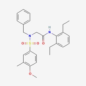 N~2~-benzyl-N~1~-(2,6-diethylphenyl)-N~2~-[(4-methoxy-3-methylphenyl)sulfonyl]glycinamide