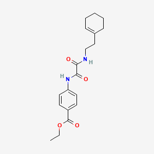 molecular formula C19H24N2O4 B5225591 ethyl 4-{[{[2-(1-cyclohexen-1-yl)ethyl]amino}(oxo)acetyl]amino}benzoate 