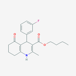 butyl 4-(3-fluorophenyl)-2-methyl-5-oxo-1,4,5,6,7,8-hexahydro-3-quinolinecarboxylate