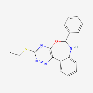molecular formula C18H16N4OS B5225618 3-(ethylthio)-6-phenyl-6,7-dihydro[1,2,4]triazino[5,6-d][3,1]benzoxazepine 